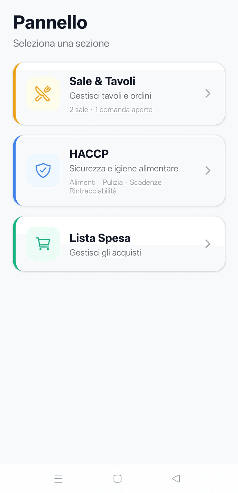 App mobile RosySystem pannello